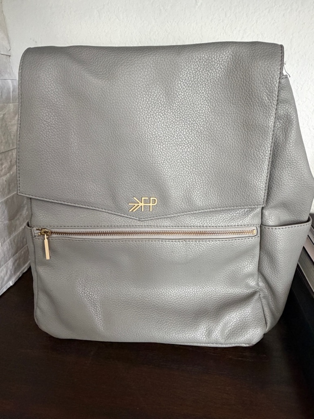 Freshly Picked Classic Diaper Bag-Stone